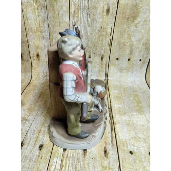Vtg Hunter Dog & Guns Figurine Old Man Shot Guns Hand Guns Holster (su1) - Picture 6 of 9